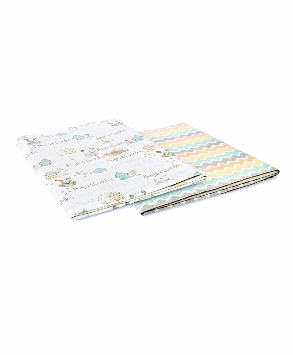Abracadabra Sleepy Friends Cotton Flat Cot Sheets – Set of 2