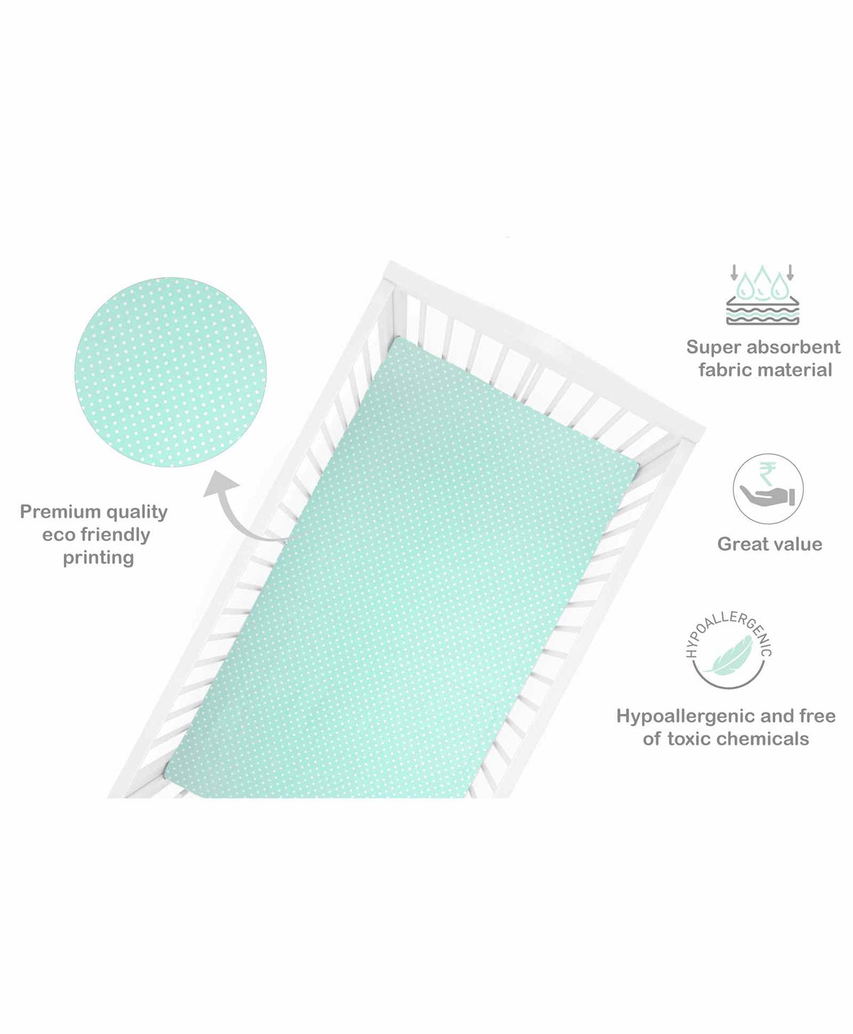 Abracadabra Cotton Cot Flat Sheets Set of 2 – Lost in Clouds