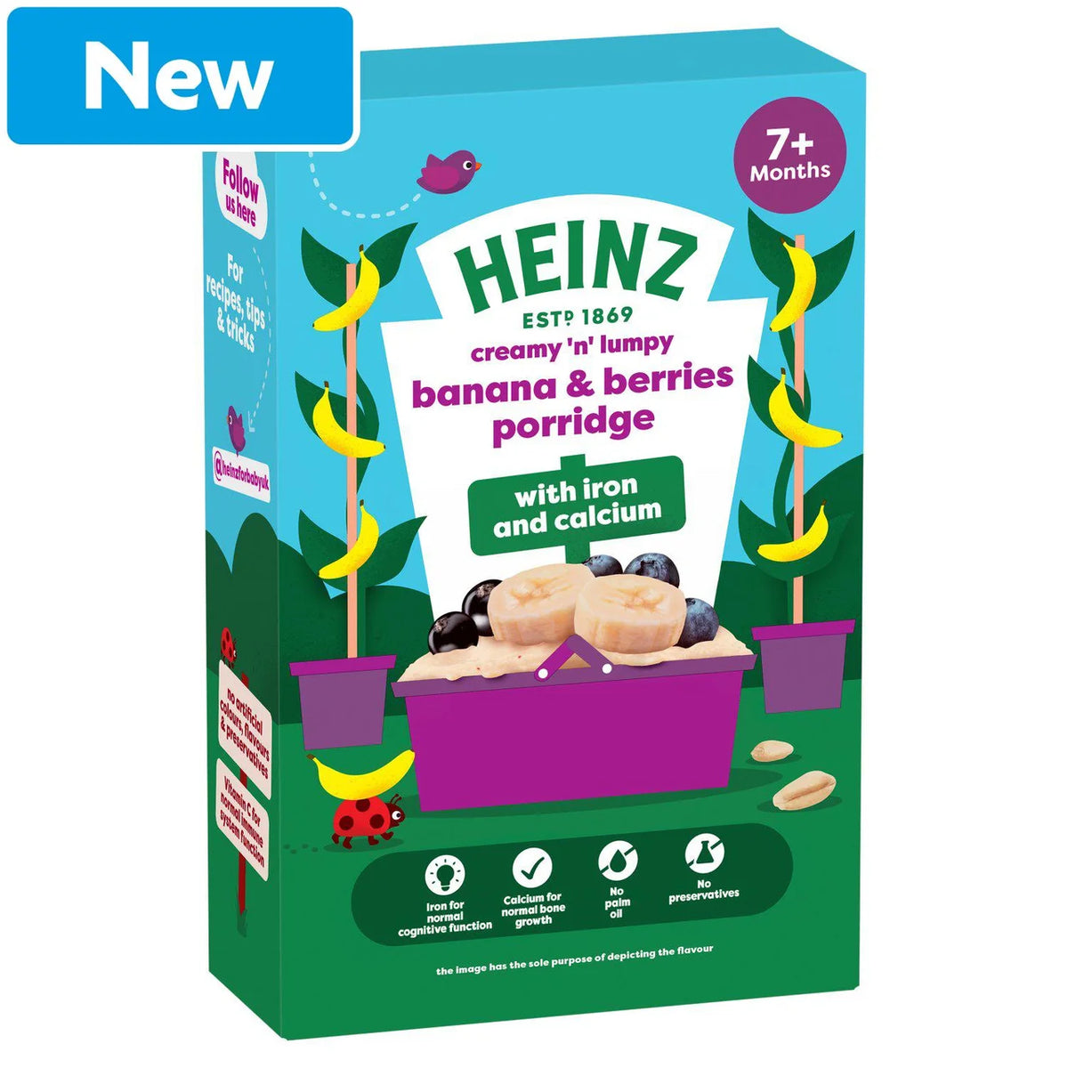 Heinz Banana & Berries Porridge Baby Food – 7+ Months, 200g