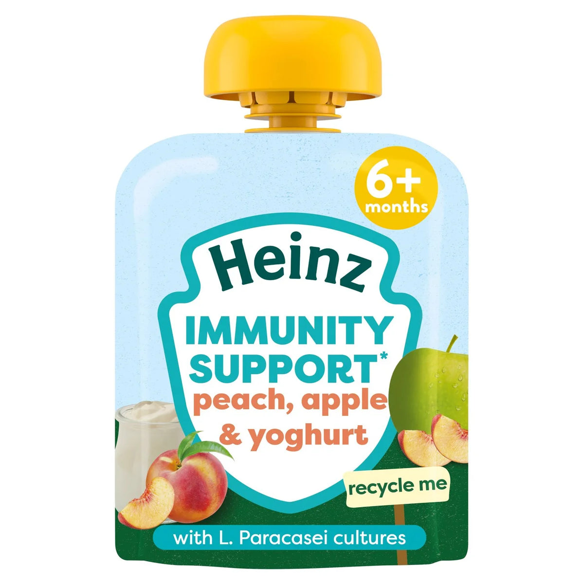 Heinz Immunity Support Peach & Yoghurt with Apple Baby Food Pouch 85 g 6m+