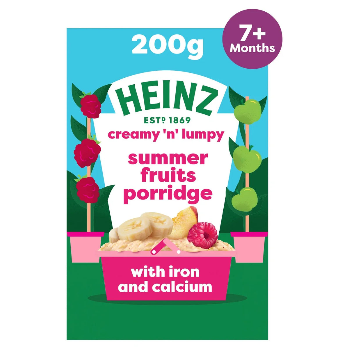 Heinz Summer Fruits Porridge Baby Food – 7+ Months, 200g