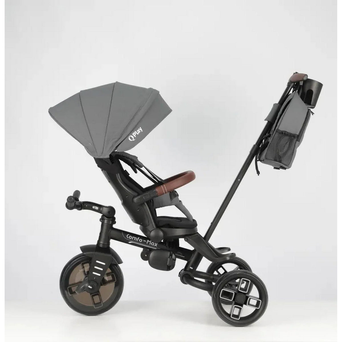 QPlay Comfo Max 7-in-1 Trike 10 Months to 6 Years Grey
