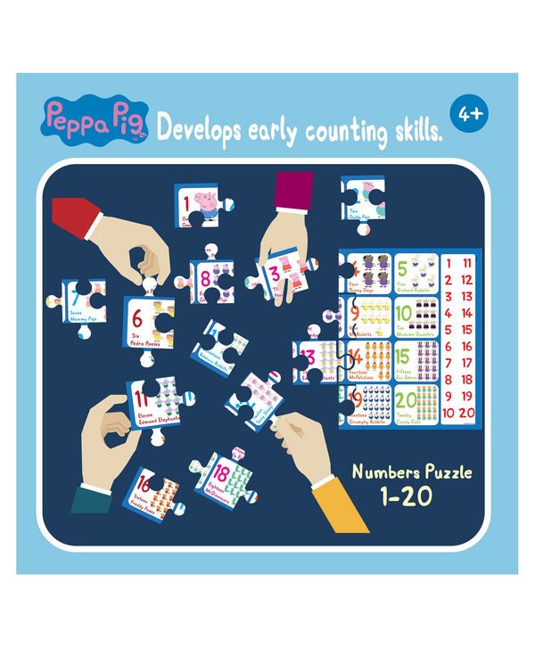 Funskool Peppa Numbers 1 To 20 Floor Puzzle - 60 Pieces