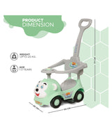 Dash Monkey 3 in 1 Ride on for Kids (2 Years Plus) Musical Push Car with Parental Handle
