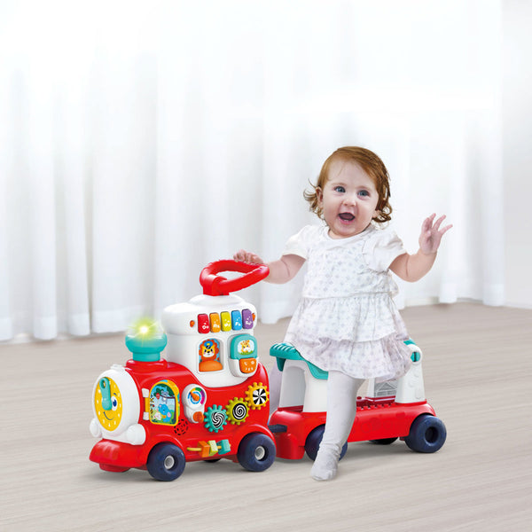 Hola HE8990B 4-in-1 Smart Learning Push Walker & Ride-On Train 12-36 Months Blue