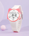 Spiky Eva12 Cat Shaped Sports Digital Watch - White