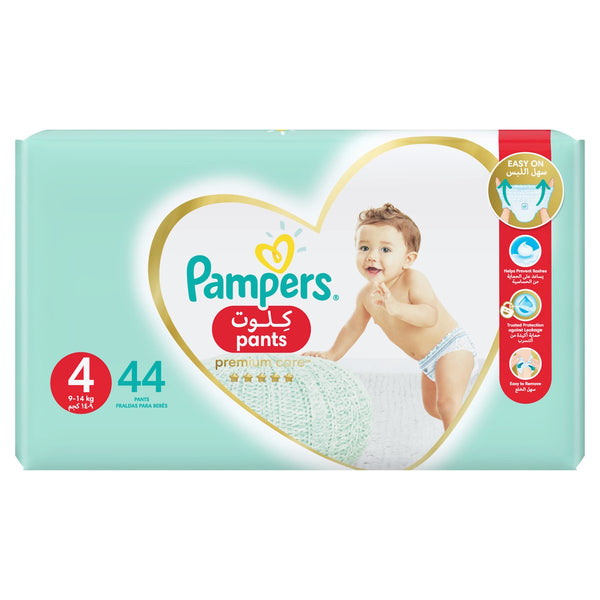 Pampers Premium Care Pants Diapers Size 4 (9-14Kg) 44 Pcs (Made In Egypt)