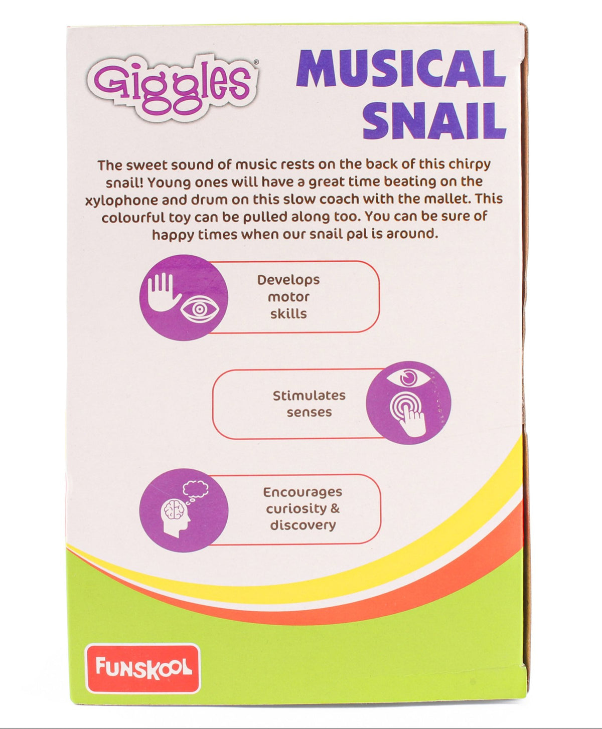 Giggles Pull Along Musical Toy Snail 12M+ – Multicolor