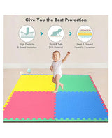 Jumprfit Interlocking EVA Floor Mat - Multicolor (Set of 4pcs) - 12mm