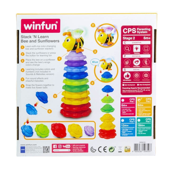 WinFun Stack & Learn Bee and Sunflowers