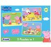 Frank Peppa Pig 3 Puzzles In 1 5Y+ 48Pcs