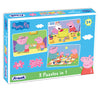 Frank Peppa Pig 3 Puzzles In 1 5Y+ 48Pcs