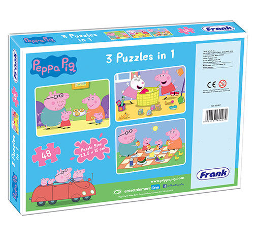 Frank Peppa Pig 3 Puzzles In 1 5Y+ 48Pcs