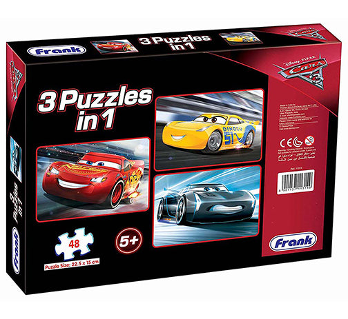 Frank Cars 3 Puzzles In 1 5Y+