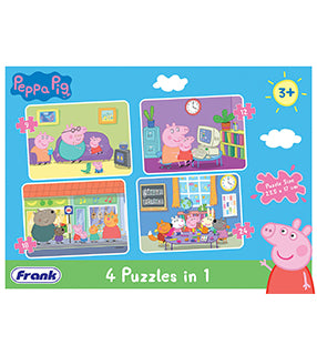 Frank Peppa Pig 4 Puzzles in 1 3Y+