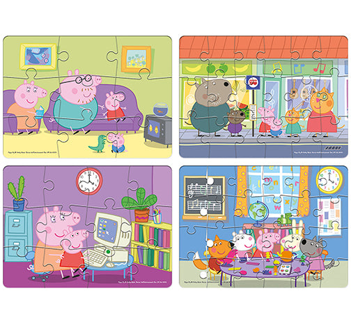 Frank Peppa Pig 4 Puzzles in 1 3Y+