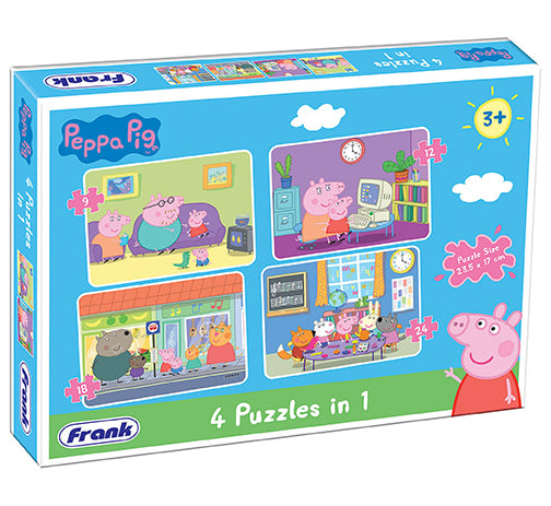 Frank Peppa Pig 4 Puzzles in 1 3Y+
