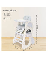 R for Rabbit Grow N Play 5-in-1 Convertible High Chair Standard Size White