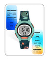 Spiky Eva18 Printed Strap Round Sports Digital Watch 3–14Y Green