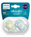Philips Avent Ultra Air Soother 0-6Months - Green Blue (Pack Of 2)