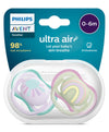 Philips Avent Ultra Air Soother 0-6Months - Green Purple (Pack Of 2)
