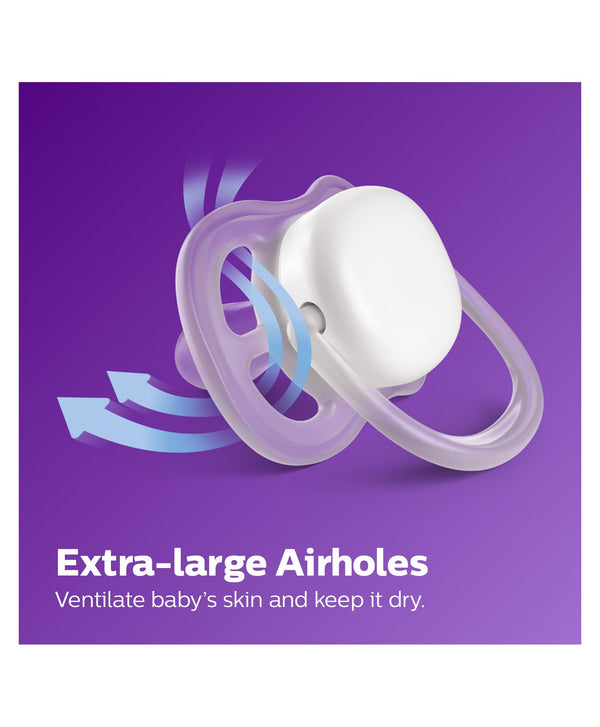 Philips Avent Ultra Air Soother 0-6Months - Green Purple (Pack Of 2)