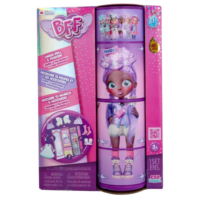 BFF by Cry Babies Series 1 Phoebe Fashion Doll with Accessories | 3 Years+