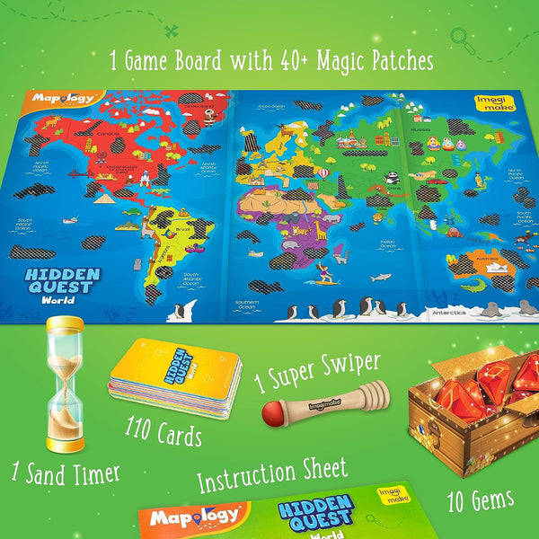 Mapology Imagimake Hidden Quest World Map Board Games