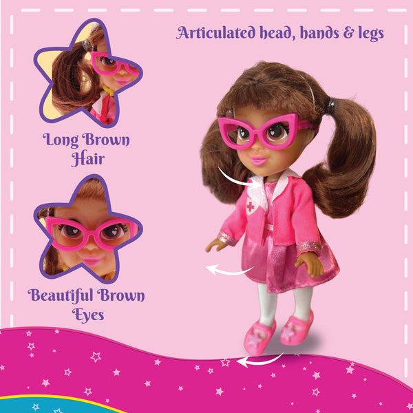 WinMagic Li'l Diva Doctor-Cassie, 6 Inch Doll