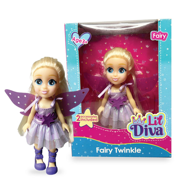 WinMagic Li'l Diva Fairy-Twinkle, 6 Inch Doll