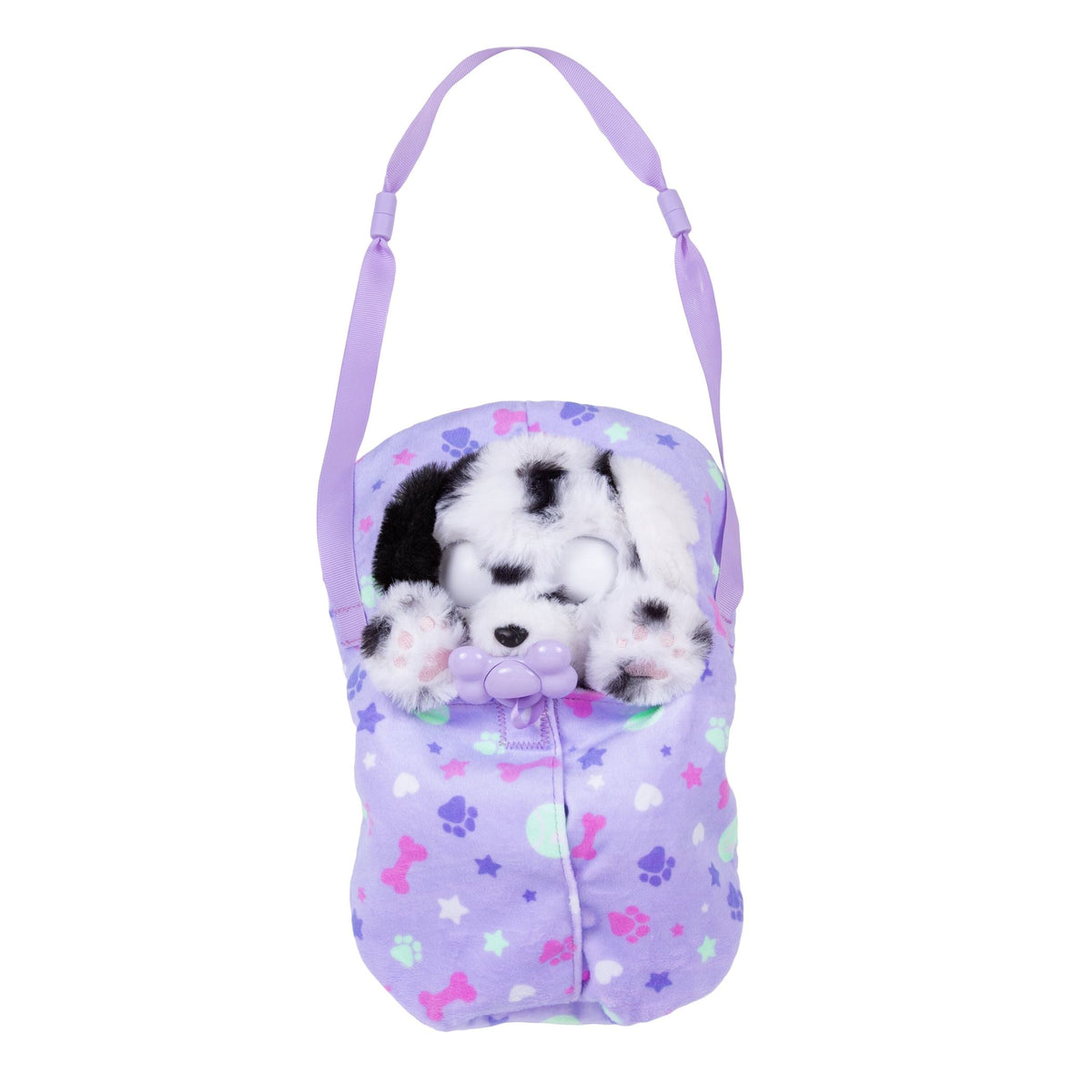 Baby Paws Dalmatian Interactive Plush Puppy with Pacifier & Carry Bag