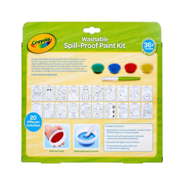 CRAYOLA Young Kids Spill-Proof Washable Paint Set