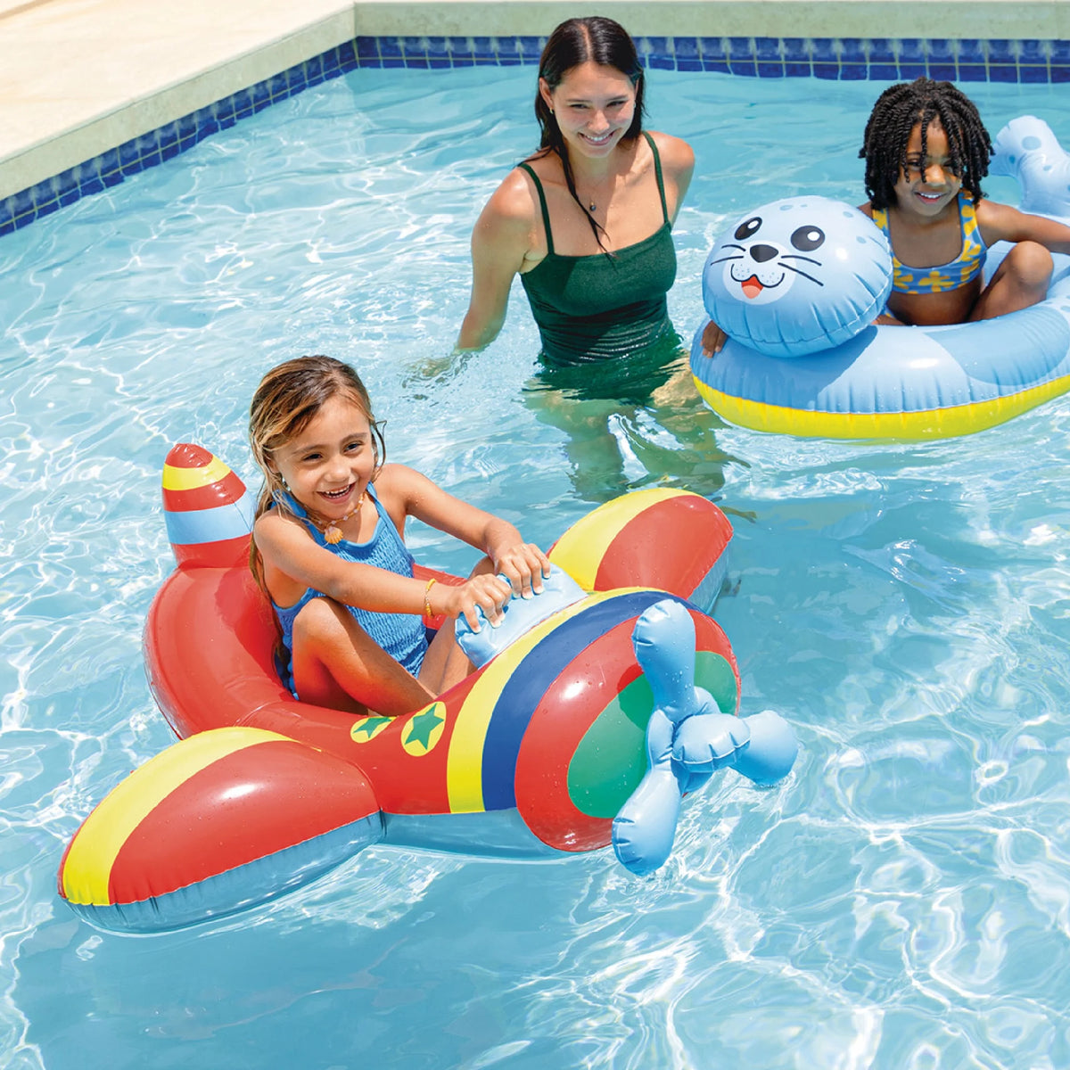 Intex Pool Cruisers Inflatable Ride-On Plane 47 x 45 Inches Red