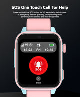 Spiky GNOME 4g Video & Voice Calling Smartwatch with - Pink