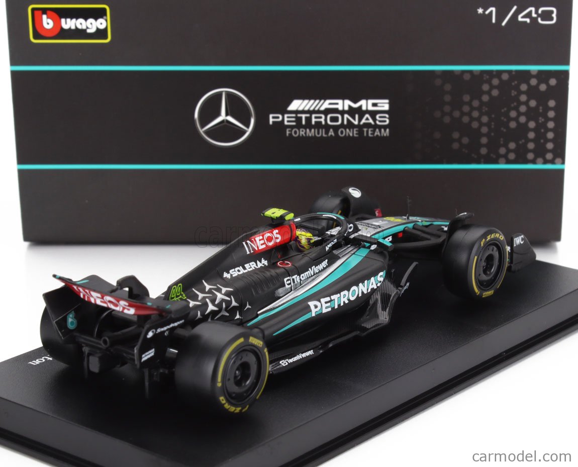 Bburago 1:43 F1 Mercedes AMG W15 2024 With Helmet Lewis Hamilton Race Car
