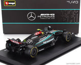 Bburago 1:43 F1 Mercedes AMG W15 2024 With Helmet Lewis Hamilton Race Car