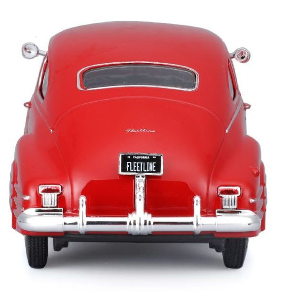 Maisto 1:24 1948 Chevrolet Fleetline Aerosedan Red Licensed Diecast Scale Model Car