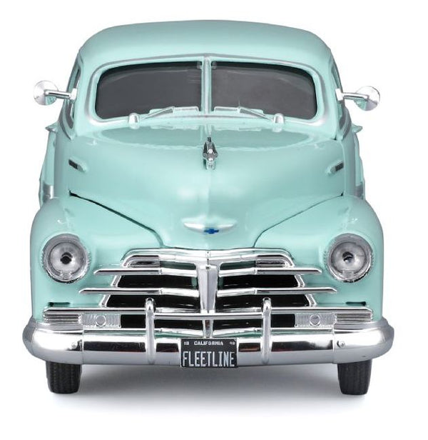 Maisto 1:24 1948 Chevrolet Fleetline Aerosedan Green Licensed Diecast Scale Model Car