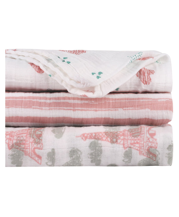 Abracadabra Swaddles (Set Of 3) - Eiffel Tower