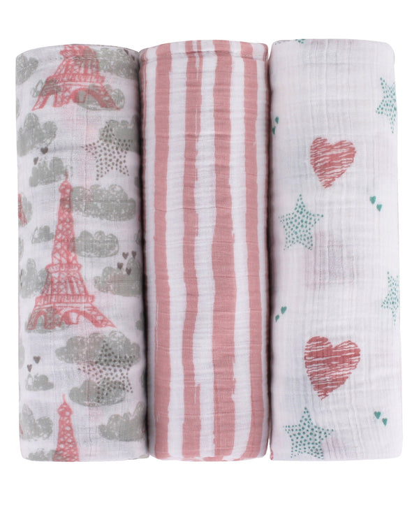 Abracadabra Swaddles (Set Of 3) - Eiffel Tower