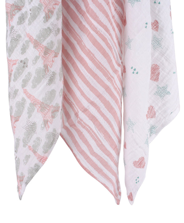 Abracadabra Swaddles (Set Of 3) - Eiffel Tower