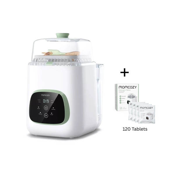Momcozy KleanPal Pro Baby Bottle Washer and Sterilizer + 120 Detergent Tablets