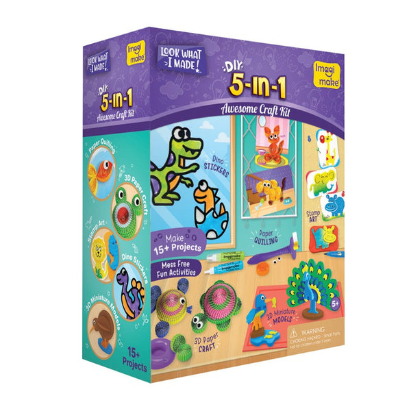 ImagiMake 5 in 1 Awesome Craft Activity Kit