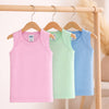Hopop Envelope Neck Sleeveless Cotton Vest Pack Of 1 - Assorted