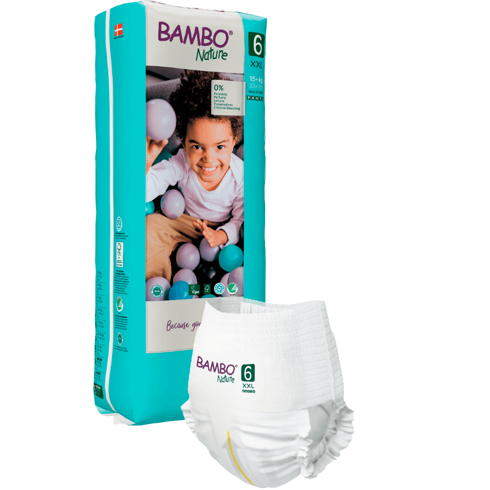 Bambo Nature Premium Baby Pants Size 6 XXL 15+ kg – Pack of 38
