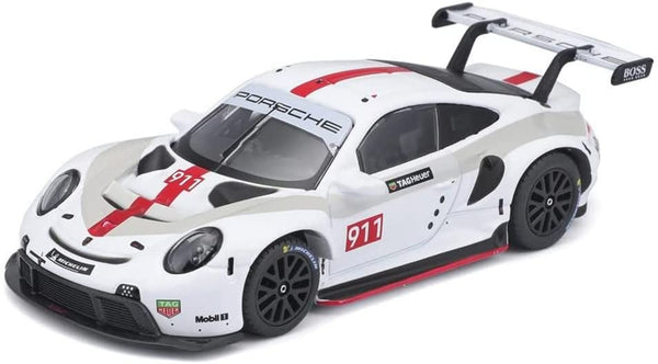 Bburago Porsche 911 RSR: Die-Cast Scale Model 1:43 - White