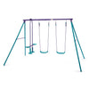 Plum Metal Jupiter Double Swing And Glider Set