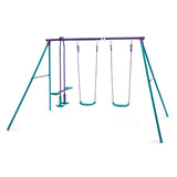 Plum Metal Jupiter Double Swing And Glider Set