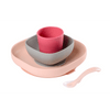Beaba Silicone Baby Meal Set - Pink