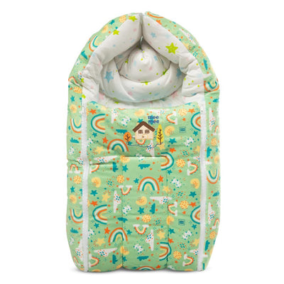 Mee Mee 3-in-1 Baby Carry Nest Sleeping Bag & Mattress 0–6M – Green
